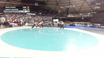 Boys 4A 175 lbs 3rd Place Match - Simon Jarrell, Camas vs Emmett Whitaker, Mt. Si