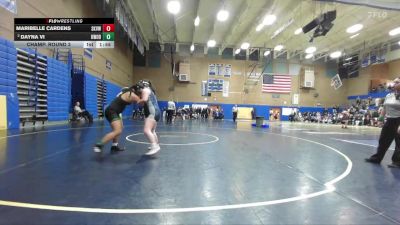 190lbs Champ. Round 3 - Maribelle Cardens, Skyview (Girls) vs Dayna Vi, Kentwood (Girls)