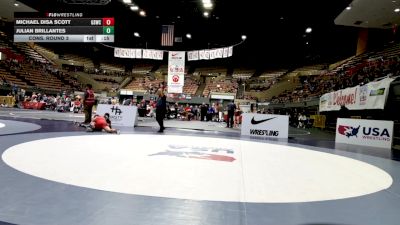 Cadet Boys Lower - 138 lbs Cons. Round 3 - Michael Disa Scott, Golden State Wrestling Club vs Julian Brillantes