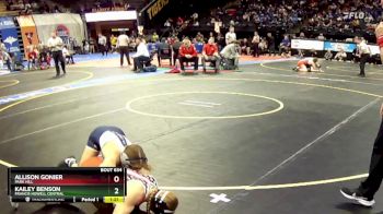 120 Class 2 lbs Semifinal - Kailey Benson, Francis Howell Central vs Allison Gonier, Park Hill