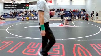 125 lbs Cons. Semi - Kallen Koelzer, Ottawa University vs Braden Ledford, Friends University