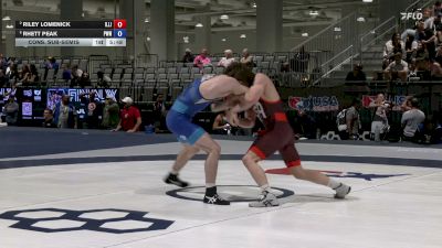 63 kg Cons. Sub-semis - Riley Lomenick, Illinois vs Rhett Peak, Position Wrestling/NYAC