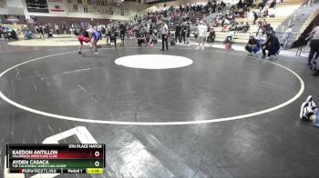 92 lbs 5th Place Match - Kaedon Antillon, Fallbrook Wrestling Club vs Ayden Casaca, TUF California Wrestling Acade