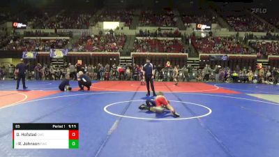 65 lbs Champ. Round 2 - Rettick Johnson, Fergus Wrestling Club vs Daxtyn Hofstad, Conrad Wrestling Club