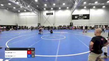 95 lbs Rr Rnd 1 - Kennedy Unrue, PWC Athena (W) vs Addison Horner, Misfits Kick Start