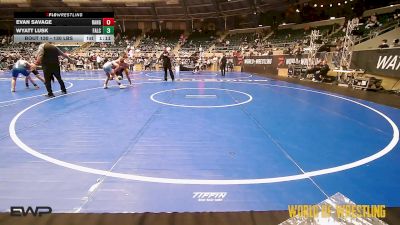 130 lbs 5th Place - Evan Savage, Ranger 47 Wrestling Club vs Wyatt Lusk, Falcon Empire