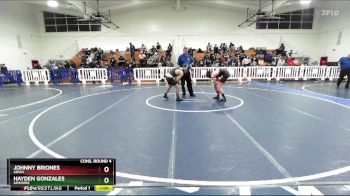 126 lbs Cons. Round 4 - Johnny Briones, Arvin vs Hayden Gonzales, Lemoore
