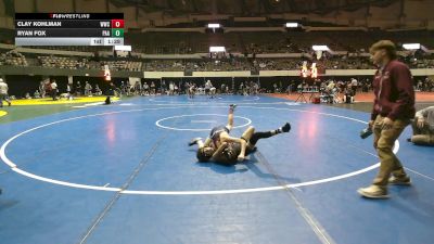 6-8 85 Cons. Round 3 - Clay Kohlman, Williamsburg Wrestling Club vs Ryan Fox, Poquoson Athletic Association