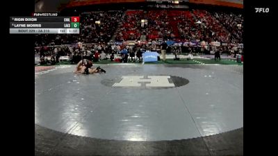 3A 215 lbs Quarterfinal - Rigin Dixon, Challis vs Layne Morris, Lakeside