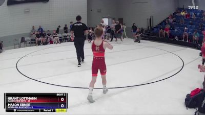 70 lbs Round 1 (6 Team) - Mason Ebner, Nebraska Blue Boys vs Grant Lottmann, Kansas Red Boys