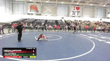 56 lbs Round 3 - Keegan Carpenter, Club Not Listed vs Tallon Price, Whitney Point Wrestling