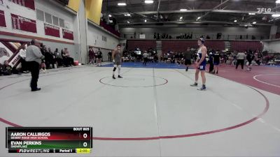 138 lbs Quarterfinal - Aaron Callirgos, Desert Ridge High School vs Evan Perkins, Snowflake