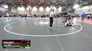 126 lbs Cons. Round 6 - Kyler Simons, Dowling Catholic vs Luca Rios, Conroe Woodlands College Park