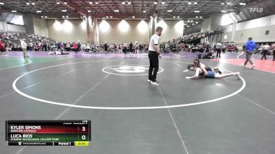 126 lbs Cons. Round 6 - Kyler Simons, Dowling Catholic vs Luca Rios, Conroe Woodlands College Park