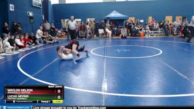 100 lbs Quarterfinal - Lucas Nevins, Fighting Squirrels vs Waylon Nelson, Grangeville Youth WC