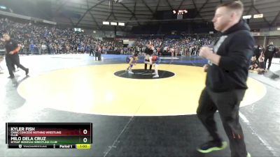 92 lbs Champ. Round 1 - Kyler Fish, CNWC Concede Nothing Wrestling Club vs Milo Dela Cruz, Kitsap Ironman Wrestling Club