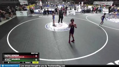 98 lbs Champ. Round 1 - Mateo Heredia, Daniel Cormier Wrestling Club vs Wyatt Walbeck, California