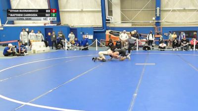 133 lbs Cons. Semi - Ethan Buonanducci, Bridgewater State vs Matthew Carrozza, Trinity (ct)