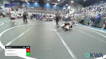 120 lbs Quarterfinal - Eli Phillips, Grove Takedown Club vs Levi Stallworth, Tahlequah Wrestling Club