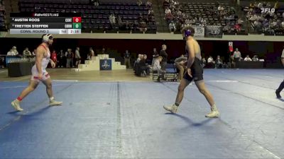 197 lbs Cons. Round 3 - Treyten Steffen, Cornell College vs Austin Roos, Central