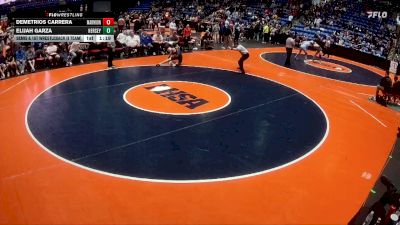 132 lbs Semis & 1st Wrestleback (8 Team) - Demetrios Carrera, Aurora (Marmion Academy) vs Elijah Garza, Arlington Heights (Hersey)