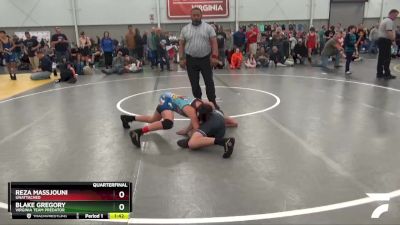 110 lbs Quarterfinal - Reza Massjouni, Unattached vs Blake Gregory, Virginia Team Predator