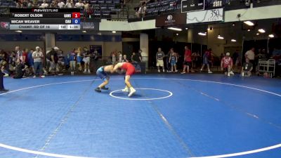 120 lbs Champ. Rd Of 16 - Robert Olson, GRIT Athletics Wrestling Club vs Micah Weaver, Central Indiana Academy Of Wrestling