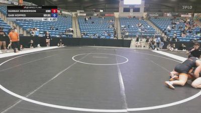 131 lbs Champ. Round 2 - Gabi Koppes, Baker University vs Hannah Henderson, OSU Cowgirl Wrestling Club