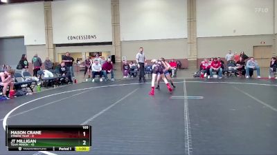 105 lbs Round 3 (6 Team) - Mason Crane, Xtreme Team vs JT Milligan, Team Minion