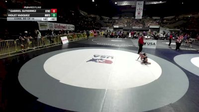 49 lbs Cons. Rd Of 16 - Gabriel Gutierrez, Ripon Tribe Wrestling Club vs Violet Vasquez, MTC - MANTANONA TRAINING CENTER