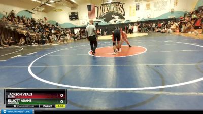 190 lbs Quarterfinal - Jackson Veals, Blaine vs Elliott Adams, Lindbergh