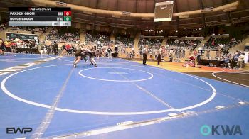 100 lbs Semifinal - Paxson Odom, Bixby vs Royce Baugh, Team Tulsa Wrestling Club