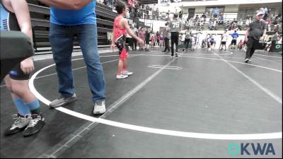 55 lbs Consi Of 4 - Keon Nicholson, Del City Little League Wrestling vs Kashen Bell, Division Bell Wrestling