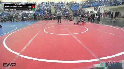 115 lbs Rr Rnd 2 - Kaydance Williams, Locust Grove Youth Wrestling vs Ruby Pascal, Bartlesville Wrestling Club