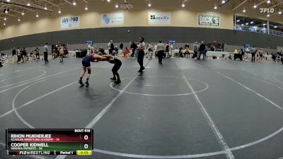 72 lbs Cons. Round 3 - Cooper Kidwell, Virginia Patriots vs Rihon Mukherjee, Scanlan Wrestling Academy