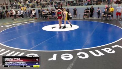 132 lbs Champ. Round 1 - Kendall Wyble, Interior Grappling Academy vs Johnathan Maierson, Alaska Battle Cats Wrestling Club