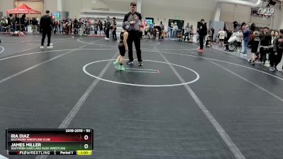 50 lbs Quarterfinal - James Miller, Southern Maryland Rush Wrestling vs Ira Diaz, Baltimore Wrestling Club