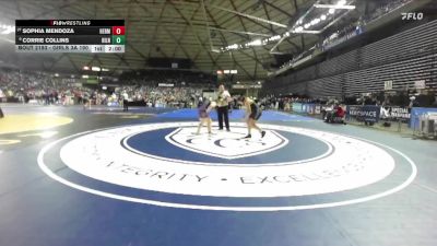 Girls 3A 190 lbs Champ. Round 1 - Sophia Mendoza, Hermiston (Girls) vs Corrie Collins, Highline (Girls)