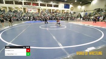 49 lbs Consi Of 4 - Kyle Kim, Red Star Wrestling Academy vs Javier Sanchez, Top Dog Wrestling Club