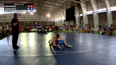 126 lbs Evan Provost, Oregon vs Jaxson Shute, Missouri