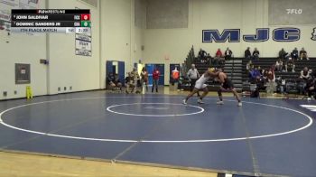 197 lbs 7th Place Match - John Saldivar, Fresno City College vs Dominic Sanders Jr, Chabot College