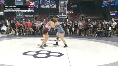 170 lbs Champ. Rd Of 64 - Bryce Snyder, Pennsylvania vs Makayla Vasser, South Carolina