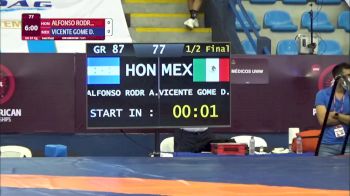 87 kg Semifinal - Ariel Andres Alfonso Rodriguez, Honduras vs Daniel Vicente Gomez, Mexico