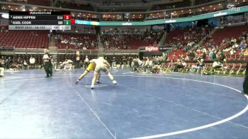 2A-150 lbs 7th Place Match - Kael Cook, Burlington Notre Dame vs Aiden Hippen, Clear Lake