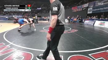 4A Boys 175 lbs 5th Place Match - Turner Jackson, Estacada Boys vs Nathaniel Breyman, Hidden Valley Boys