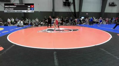 105 lbs Cons. Quarters - Kruz Presley, Thurston County Wrestling vs Lola Colo, Idaho