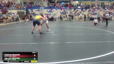 285 lbs Cons. Round 3 - William Brockel, Saint Paul`s School vs Thomas Brandel, Mount Saint Joseph