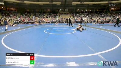 73 lbs Round Of 16 - Carter Millison, Verdigris Youth Wrestling vs Johnny Ray Ashcroft, Salina Wrestling Club