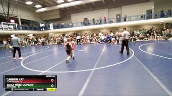 57 lbs Semis & 3rd Wb (16 Team) - Cannon Kay, Team Prestige vs Taika Montgomery, Champions