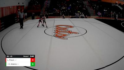 6U - 45 lbs Quarterfinal - Colby Adams, Albert Gallatin vs Liam Floyd, Latrobe